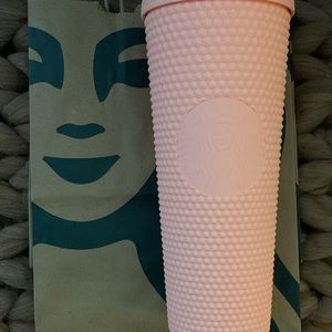 Starbucks Matte Pink studded Tumbler